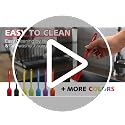 High Heat Resistant Silicone Basting Brush Set - Red 2 Pcs (10"+8.2")