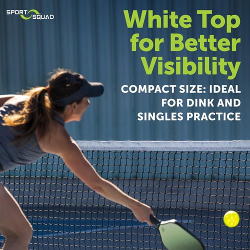 Sport Squad 10' Half-Court Pickleball Net - Easy & Quick Setup - Portable Pickleball Net For Dink & Singles Practice - Durable, Weather-Resistant Frame for Indoor & Outdoor Play - Storage Bag Included