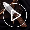 FH Traders Rose Wood Fixed Blade Hunting Tracker Knife with Leather Sheath