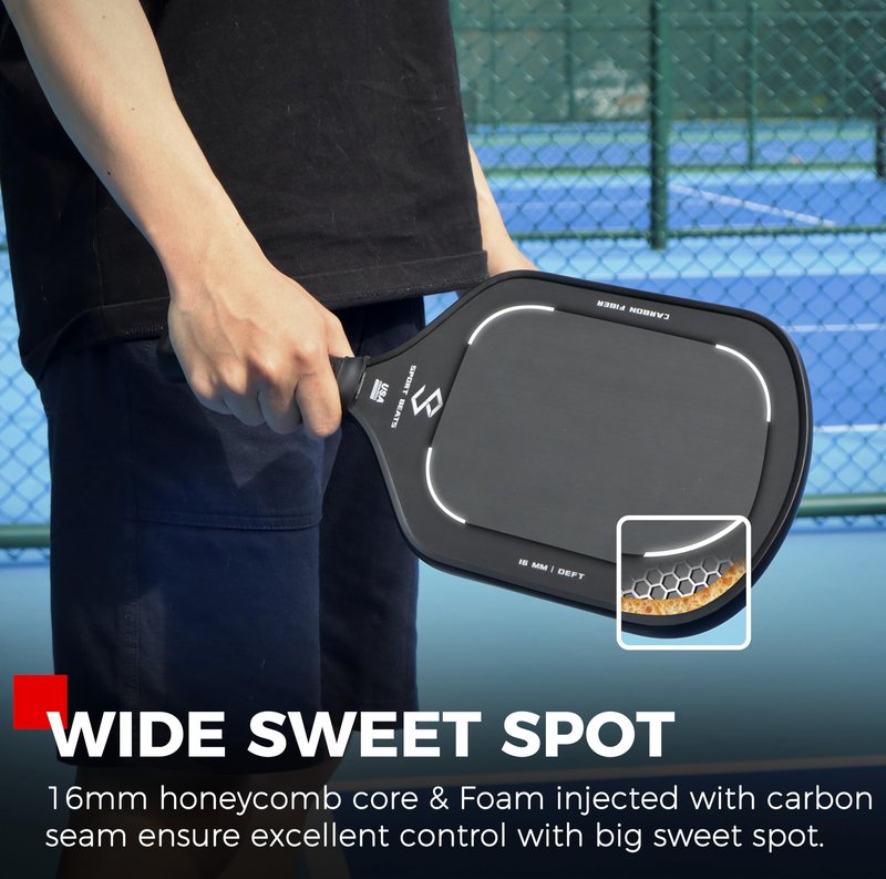 Pickleball Paddles T700 Raw Carbon Fiber Set of 2 with Pickleball Covers, Pickleball Paddles Professional for Men Women USAPA Approved