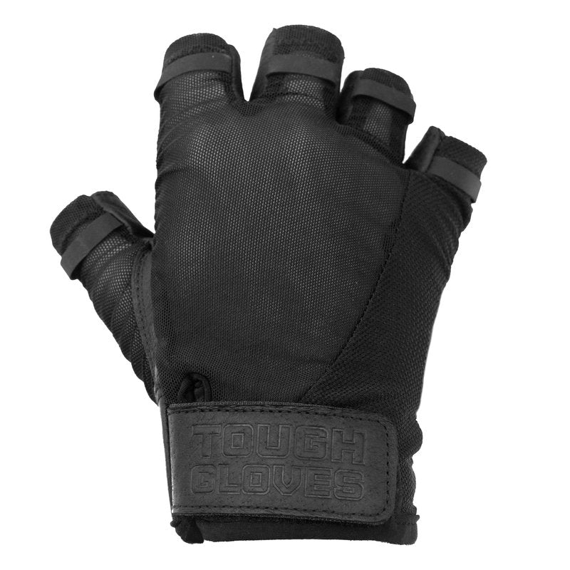 Superset Leather Workout Gloves for Weight-Lifting (Padded) Perfect for Gym Training (Breathable) (Black W/Black, 12 Mens 2XL)