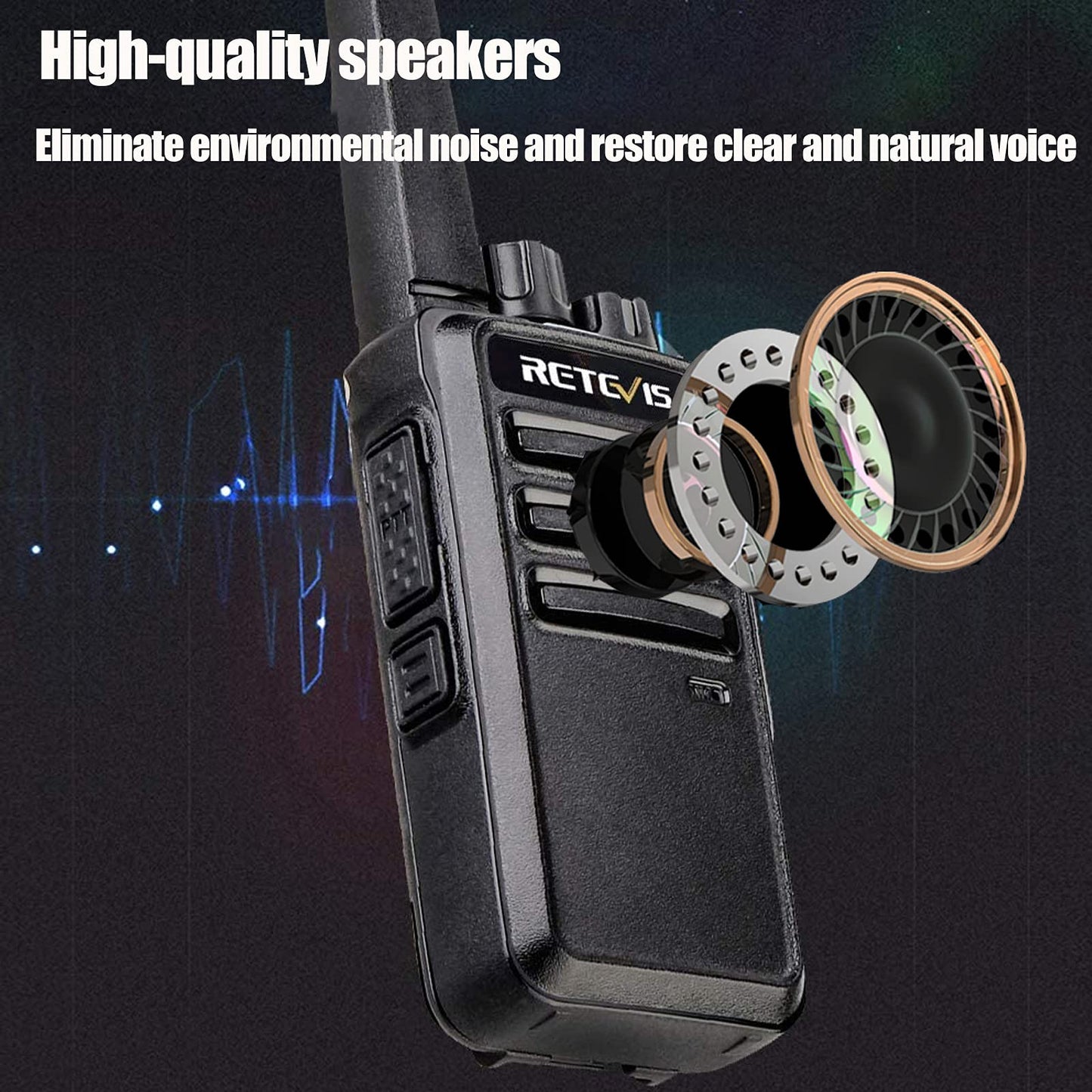 Retevis RT68 Two Way Radios Long Range,Walkie Talkies for Adults Rechargeable with 5 Port USB Charging Station,Portable FRS Two-Way Radios Hunting Outdoors Hiking Road Trips(4 Pack)