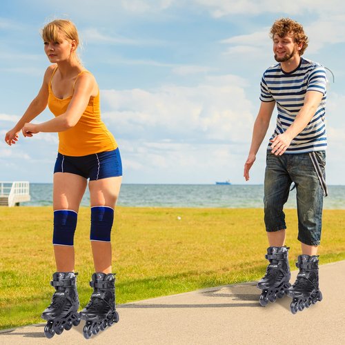 Inline Skates, High Performance Outdoor Fitness Inline Skates for Women Men Adult (Men 11/Women 12, Black 46)