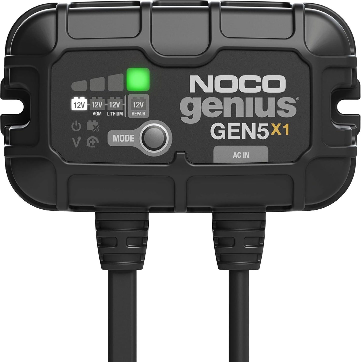 NOCO Genius GEN5X1 Onboard Battery Charger - 5A, 12V Waterproof Marine Charger with Overcharge Protection