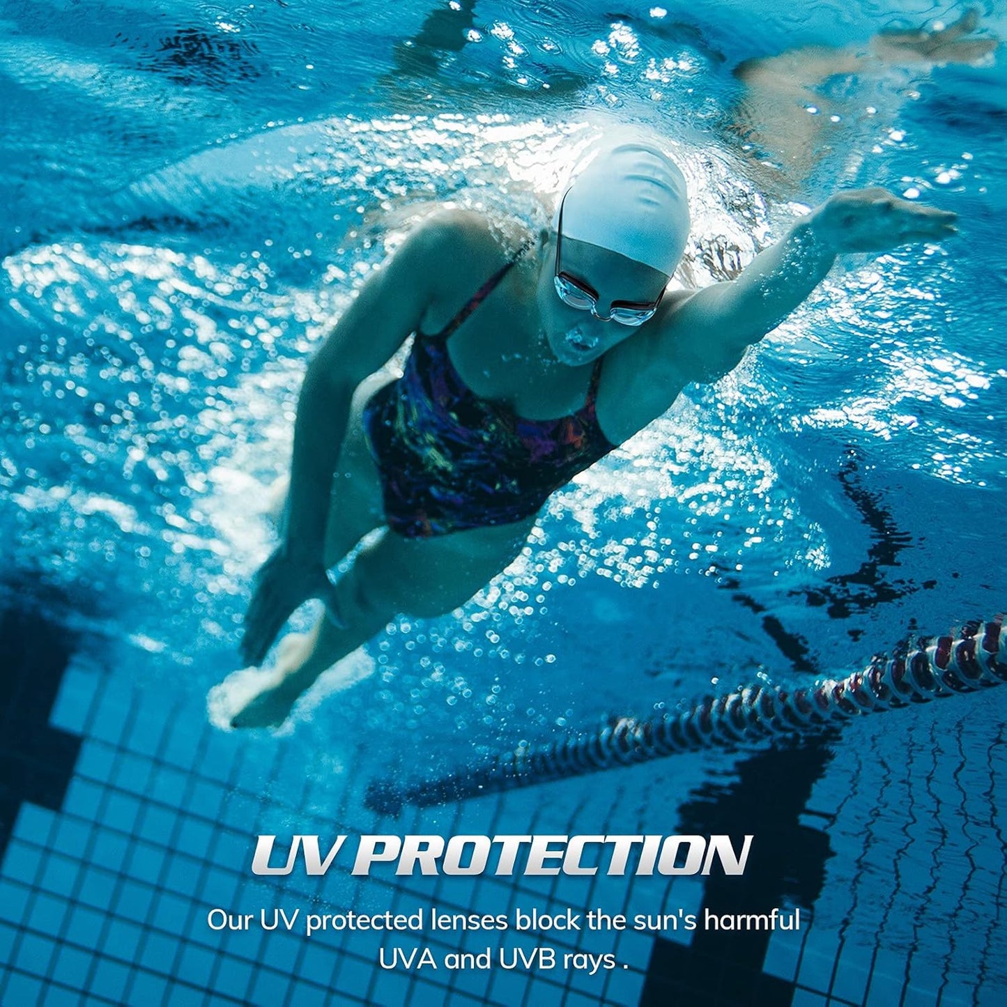 Portzon Swim Goggles - Anti-Fog, Leak-Proof Design for Adults | Clear Lens for Optimal Visibility