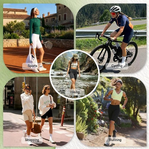 FULLSOFT High Waisted Biker Shorts for Women - Tummy Control Athletic Yoga & Workout Shorts