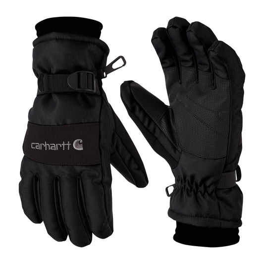 Carhartt Men's Waterproof Insulated Knit Cuff Glove, Black, Large