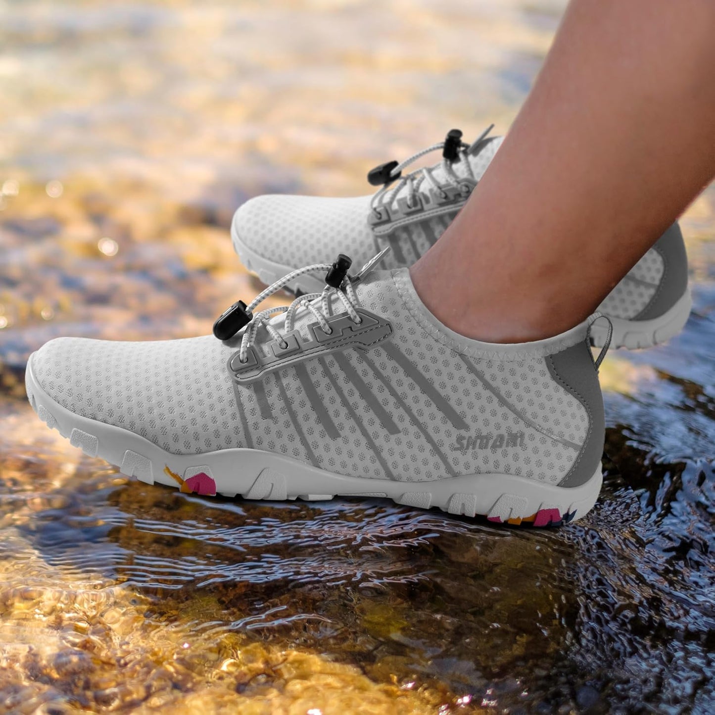 SIMARI Water Shoes - Quick-Dry Barefoot Aqua Socks for Men & Women | Lightweight Non-Slip Swim Shoes