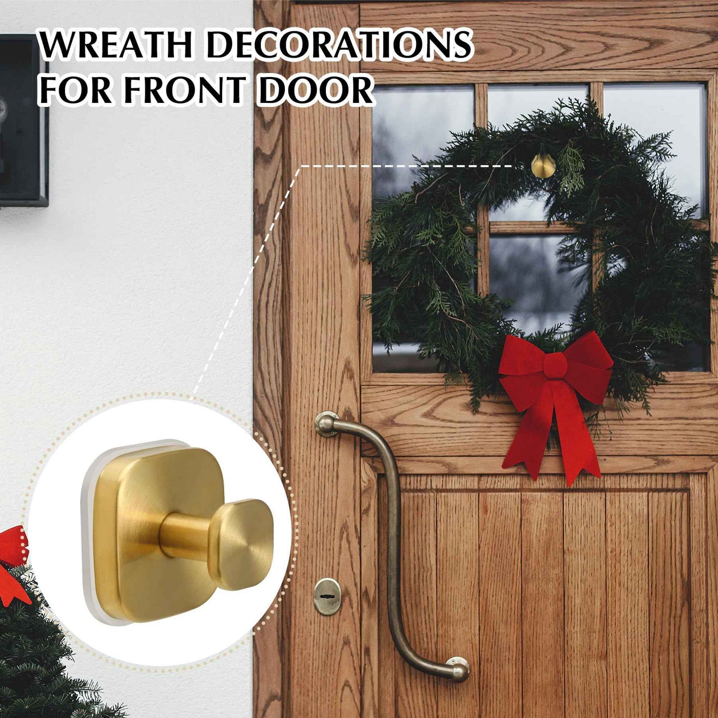 warlve Suction Cup Hooks for Shower - Reusable No-Drill Mounting - Hooks for Towels, Robes & Loofah on Metal, Glass, Mirrors, Tile & Smooth Non-Porous Surfaces (2, Brushed Gold)