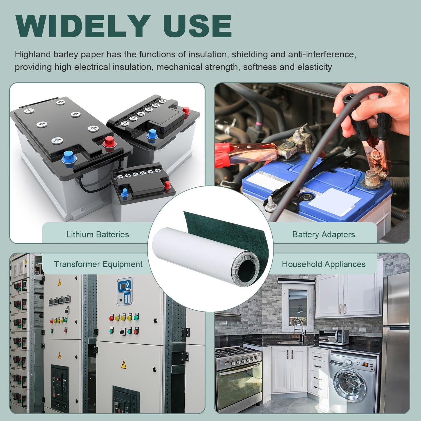 Pangda Electrical Insulating Adhesive Paper 0.2mm Thickness 200mm 7.9 Inches Width 9.9 ft Length Battery Pack Insulator Gasket Insulation Film Insulation Sheet for Battery Pack, Green