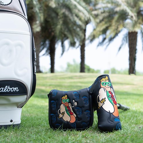 BAIRBRE Putter Covers Hotdog Mallet Putter Headcover Blade Putter Covers Leather Golf Headcover with Magnetic Golf Club Cover for All Brand (Black-for Blade Putter)