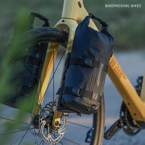 Rhinowalk Bike Front Fork Bag Waterproof Bike Pannier Bag Saddle Bag Fork Bag Bicycle Rack Bag 7L for Mountain Bike Road Bike Accessories-Black (1 pcs)