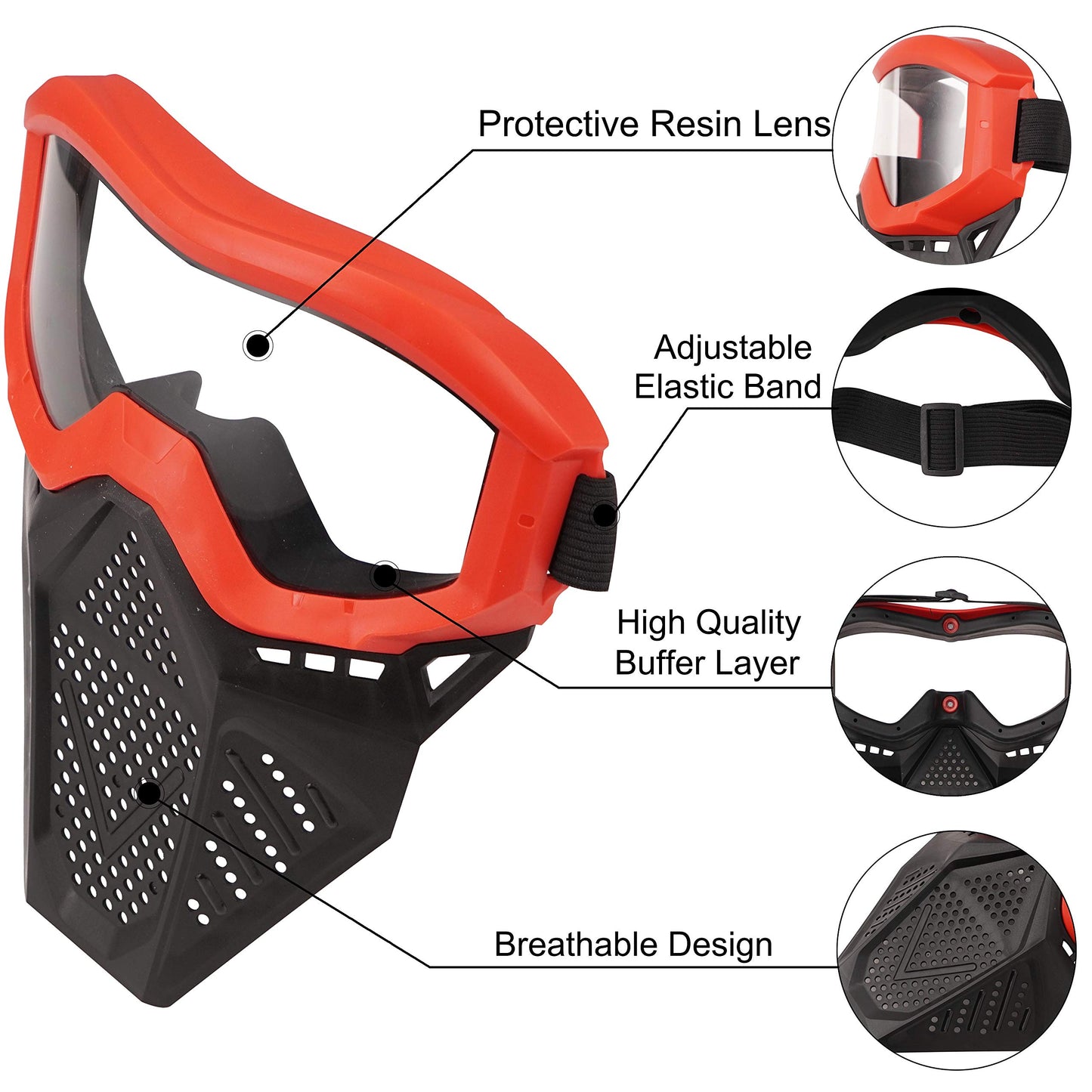 Surper Tactical Mask Compatible with Nerf Rival, Apollo, Zeus, Khaos, Atlas, Artemis Blasters Rival Mask (2)