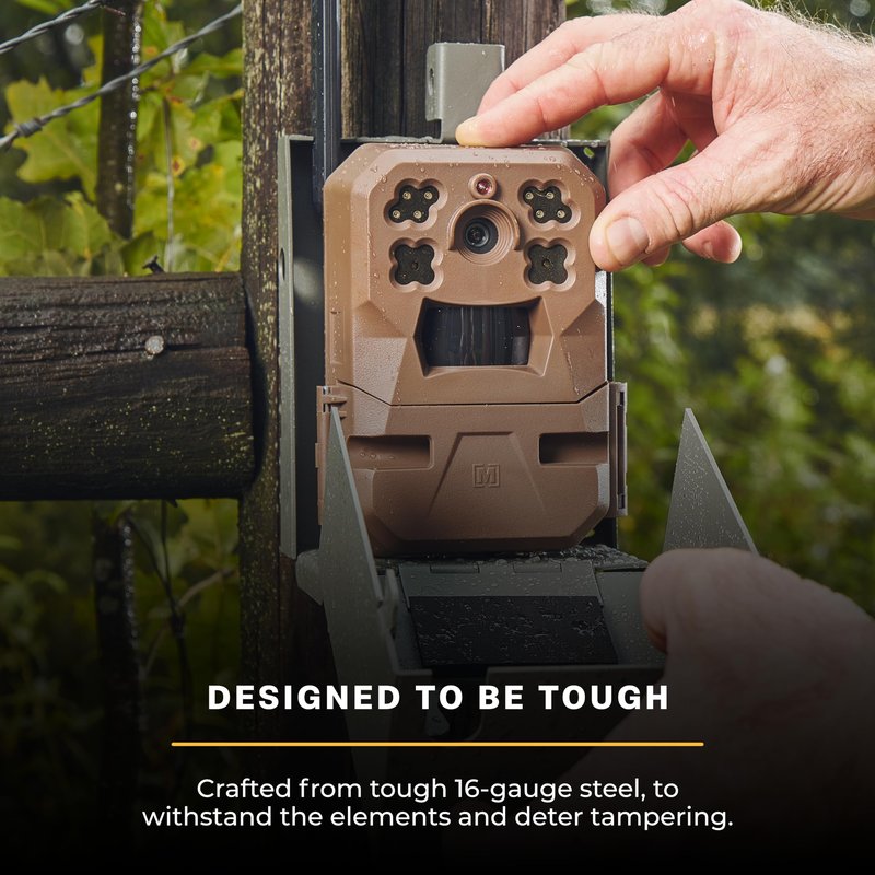 Moultrie Security Box for Edge, Edge Pro Cellular Trail Cameras - Robust Protection, 16-Gauge Steel Structure, Weatherproof and Security
