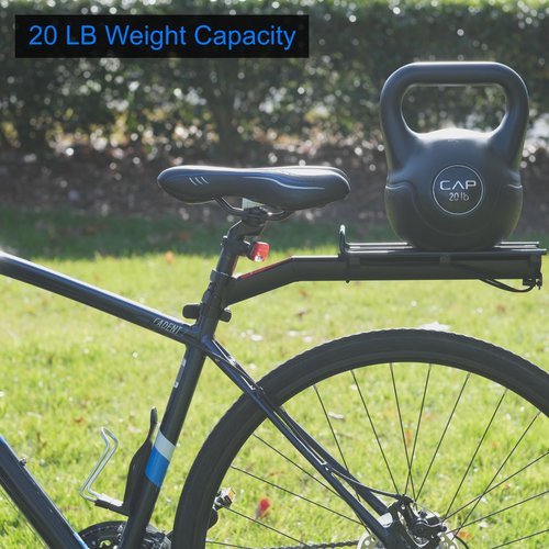 Lumintrail Bike Cargo Rack, Seatpost Mounted Bicycle Luggage Carrier with 20 LBs Weight Capacity for Trunk Bags and Quick Release Handle, High Angle for Extra Tire Clearance