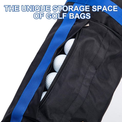 Lightweight Golf Bags for Men, Foldable Golf Club Bags Made of Oxford Cloth, Adjustable Strap, Holds Multiple Clubs, Golf Travel Bag Gifts Compact Design Easy to Store and Travel