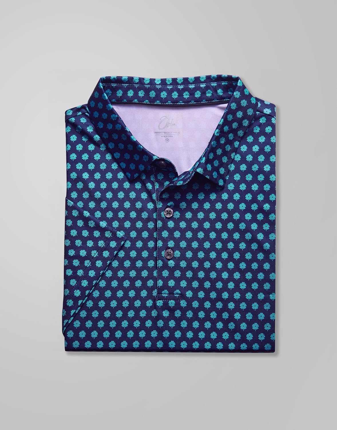 Obla Men's Golf Polo Shirt - Short Sleeve Dry Fit with Moisture-Wicking Performance | Casual Print Design