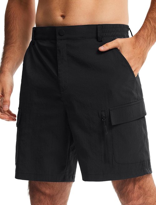 Libin Men's Hiking Cargo Shorts - Lightweight Quick-Dry Design with Zipper Pockets | Ideal for Golf, Work, and Fishing