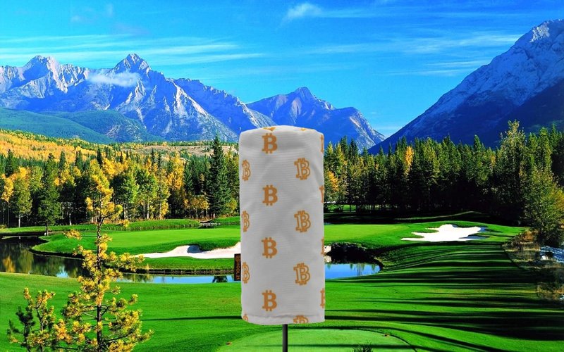 Golf Club Driver Headcover- Premium Bitcoin Barrel Style Golf Driver Head Covers- Durable Club Cover Fits Most Drivers- Protective Golf Head Cover for up to 460 cc Driver Woods