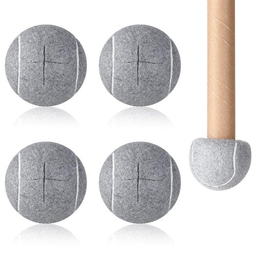 CXWUZH Precut Walker Tennis Balls Heavy Duty Tennis Balls for Walkers Pre Cut for Seniors Chairs for Furniture Legs and Floor Protection 4 Pcs