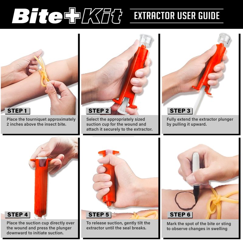 EVERLIT Bee Sting & Snake Bite Kit with Venom Extracto Pump, Essential First Aid Supplies, Insect Bug Outdoor Emergency Safety Kit for Hiking Backpacking Camping Fishing Travel