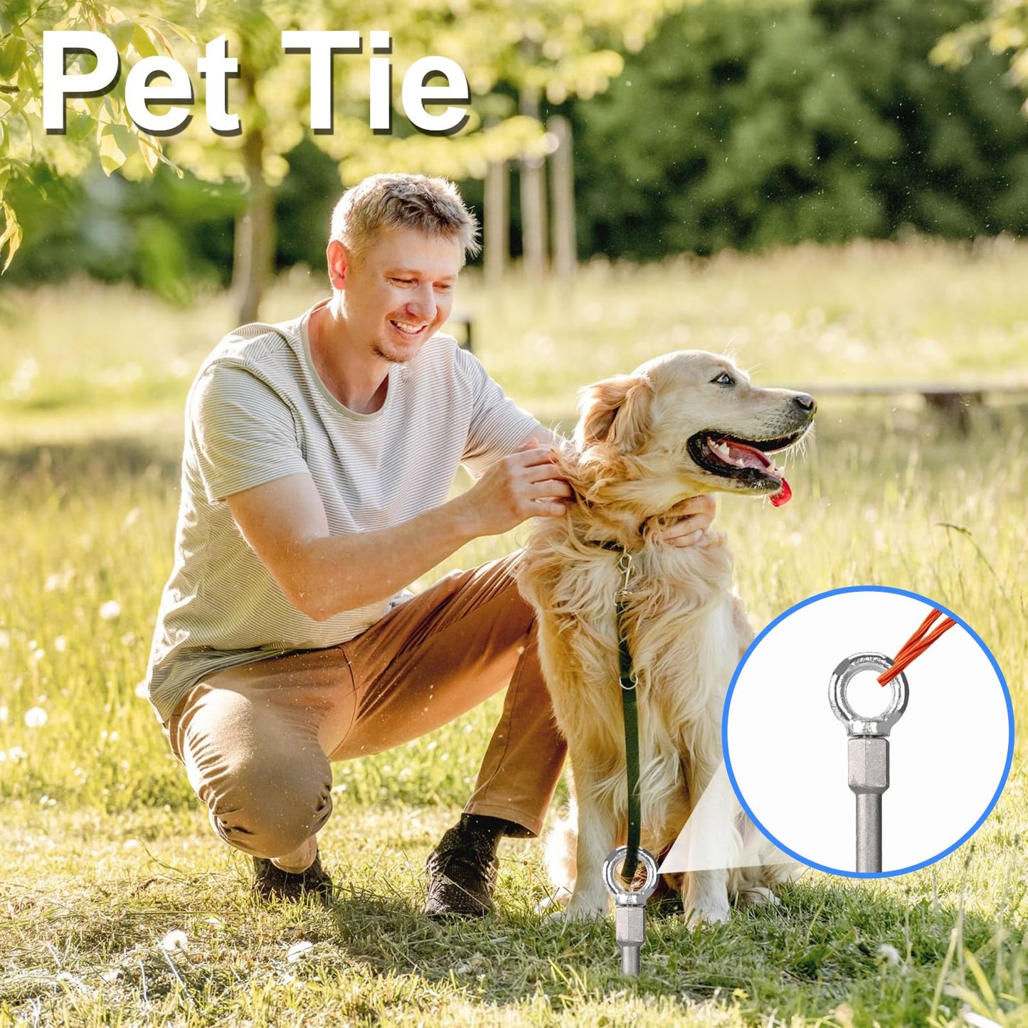 Keltrion 12 Pcs 14" Ground Anchors Screw in Spikes Non-Rust Cast Aluminum Detachable Tent Stakes for Camping Tents, Garden, Sand, Trampoline, Swing Sets and Sheds