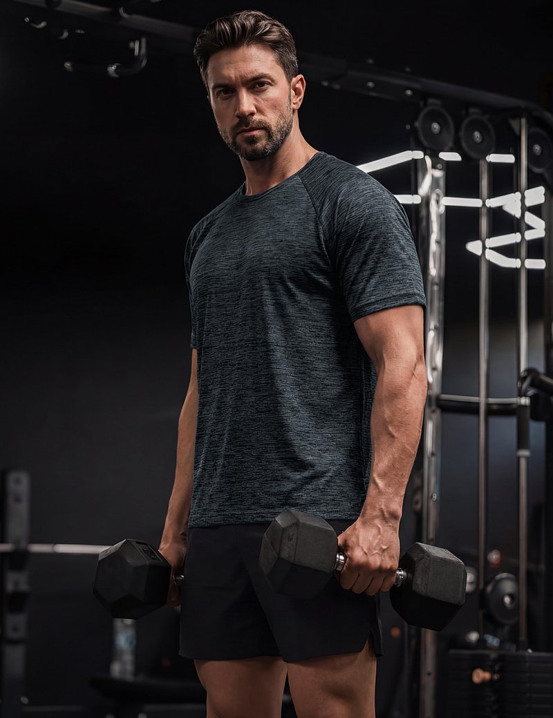 TACVASEN Mens Workout Shirts Dry Fit Tshirts Short Sleeve Athletic T-Shirts Crew Neck Running Gym Shirt for Hiking Black