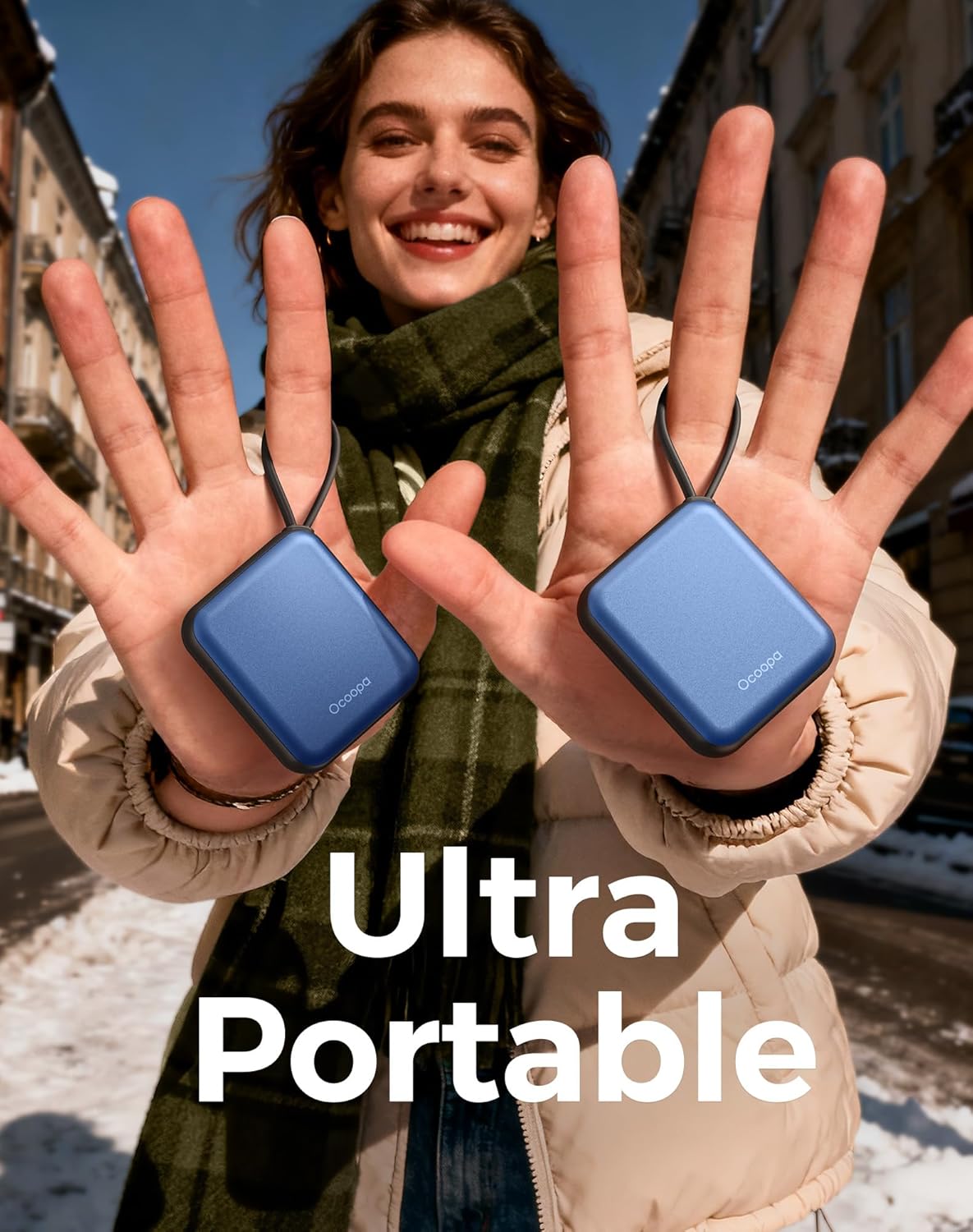 OCOOPA Rechargeable Hand Warmers - Smart Temperature Control, 7-Hour Battery Life, Compact Design for Travel & Gifts