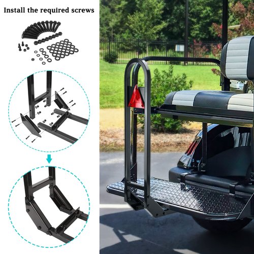 10L0L Golf Cart Rear Seat Safety Grab Bar for EZGO Club Car Yamaha, Hand Rail