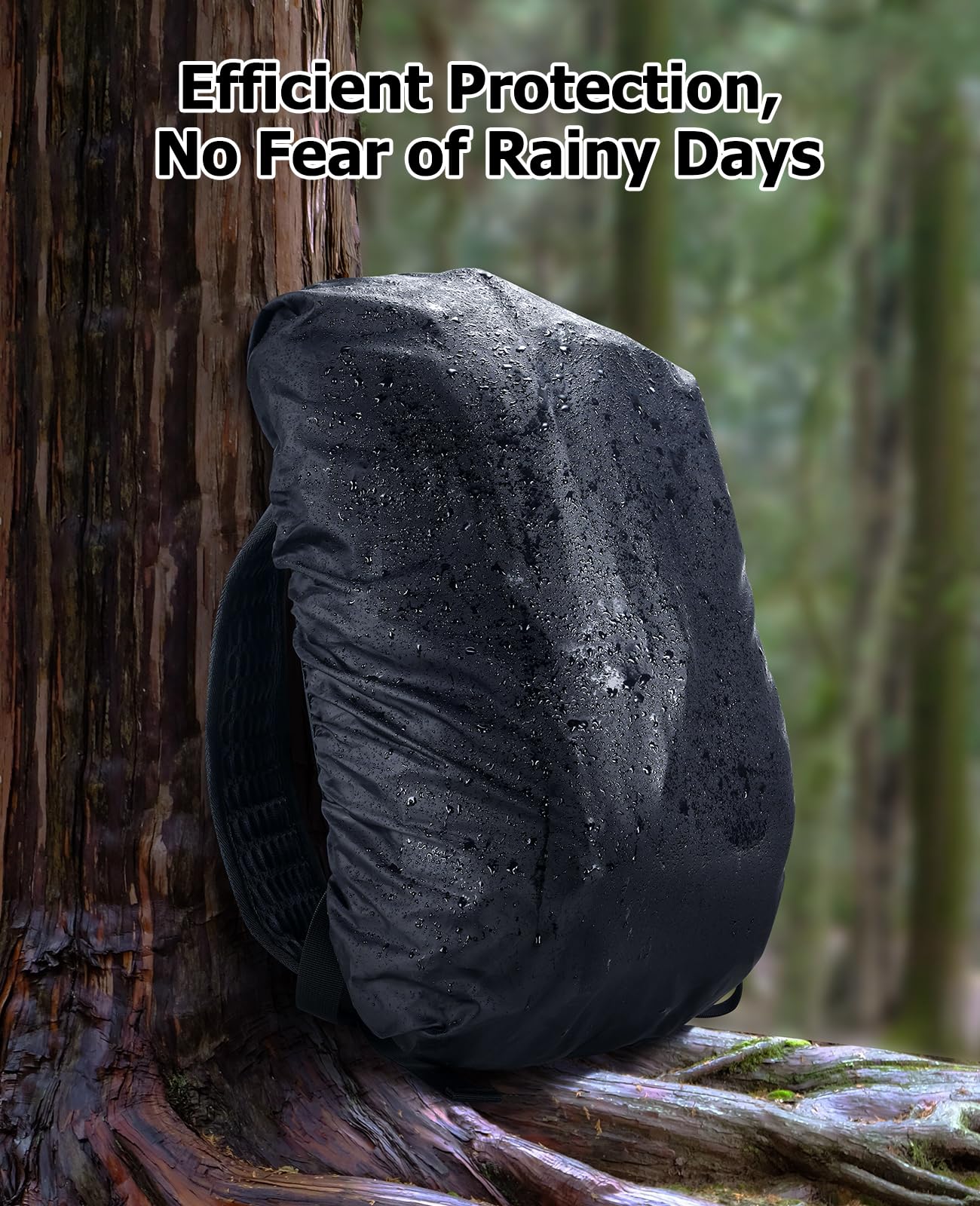NOOLA Hydration Backpack with 3L Water Bladder - 22L Water Backpack for Hiking, Cycling, Running, Biking - Lightweight Hiking Pack Bag with Rain Cover, Phone Holder and Trekking Pole Holders, Black