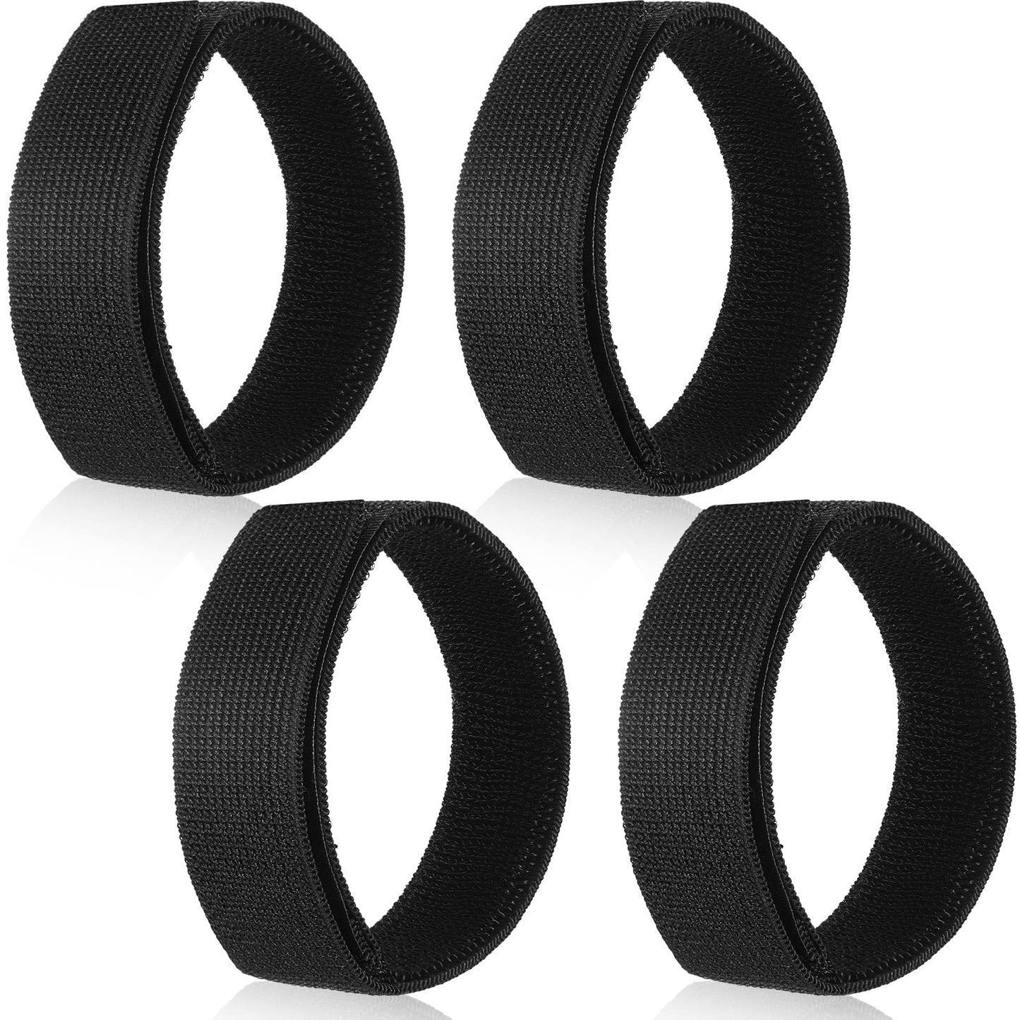 JaGely 2 Pairs Black Boot Blousers Elastic Boot Straps Bands Blousing Straps Ankle Hook and Loop for Hunting Hiking Cycling(2.5 cm *30 cm)