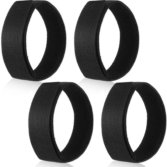 JaGely 2 Pairs Black Boot Blousers Elastic Boot Straps Bands Blousing Straps Ankle Hook and Loop for Hunting Hiking Cycling(2.5 cm *30 cm)