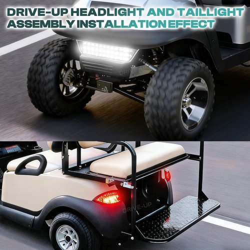 DRIVE UP Golf Cart LED Light Kit for Club Car Precedent 2004-2008.5 Electric Models, Replaces 12V Club Car LED Headlight and Taillight Assembly OEM 102524801, 1025290-01
