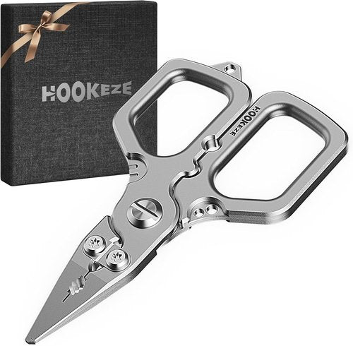 HOOK-EZE Fishing Pliers - Saltwater Resistant Scissors & Tungsten Cutters | Knot Tying Tool with Lanyard
