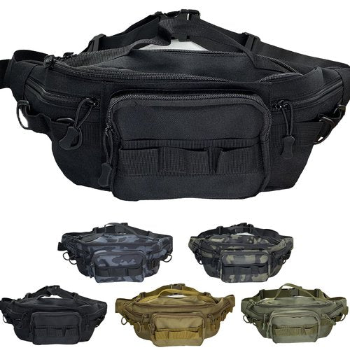 Chardime Fanny Pack for men -tactical fanny pack for men, Sports and Outdoor Activities,Multiple Pockets and Compartments(black-2)