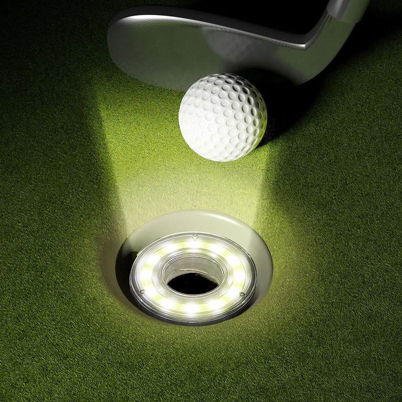 Retisee Night Golf Lights LED Glowing Putting Green Flags and Poles Glowing Hole Lights for Night Golf Party Camping(6 Pieces)
