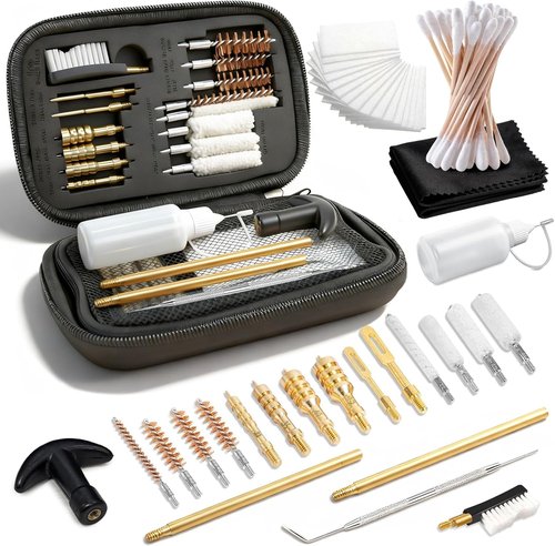 Gun Cleaning Kit - 25-in-1 Universal Handgun Cleaning Set for .22/.223/5.56mm & .357/.38/9mm
