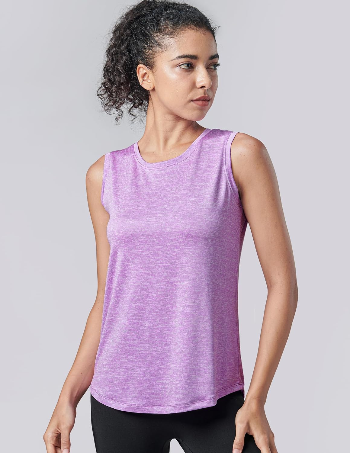 Skiennix Women's Workout Tank Tops - 5 Pack Wide Straps Athletic Sleeveless Shirts for Yoga & Tennis