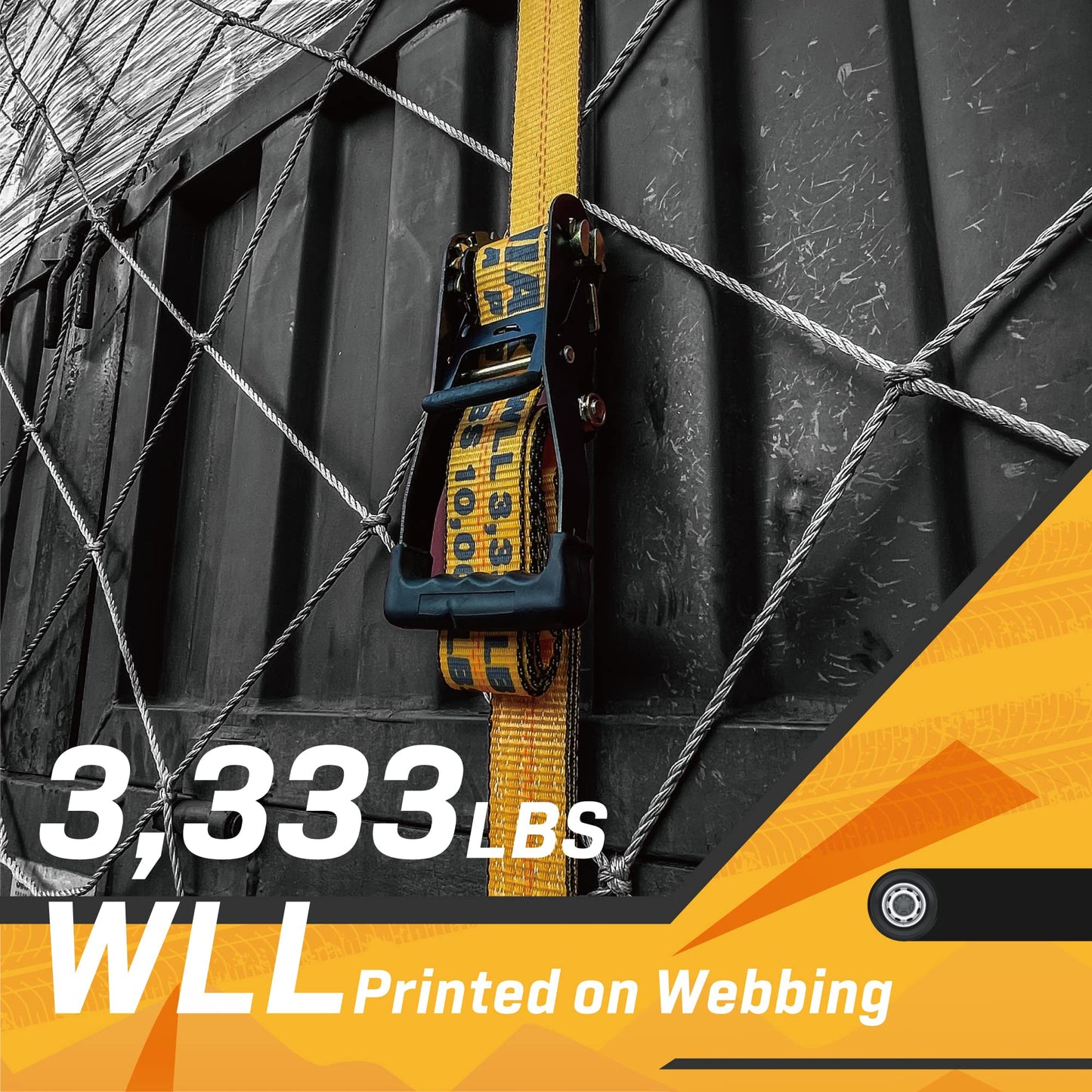 4 Pack Heavy Duty 2" x 27' Ratchet Tie Down Straps with Wired J Hooks - 10,000 LBS Break Strength for Truck & Trailer Cargo Control KODIAK STRAPS
