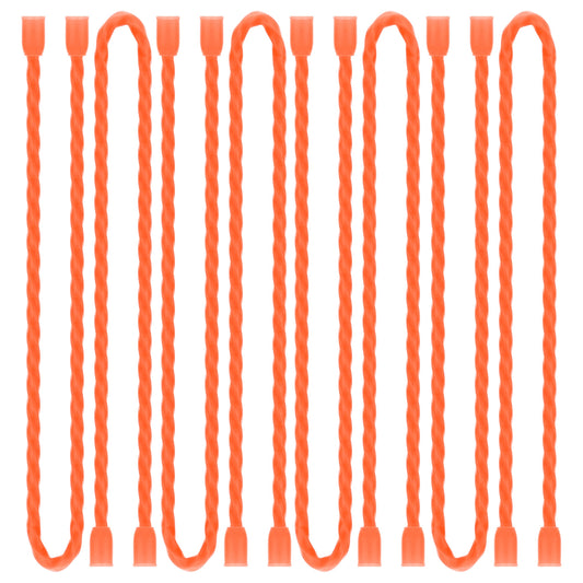 Dreamxiang 8Pcs 12-inch Silicone Cable Ties Reusable Steel-Core Silicone Twist Colorful Cable Tie Straps for Bundling and Organizing, Bendable Holder Strap for Indoor and Out All Purpose, Orange