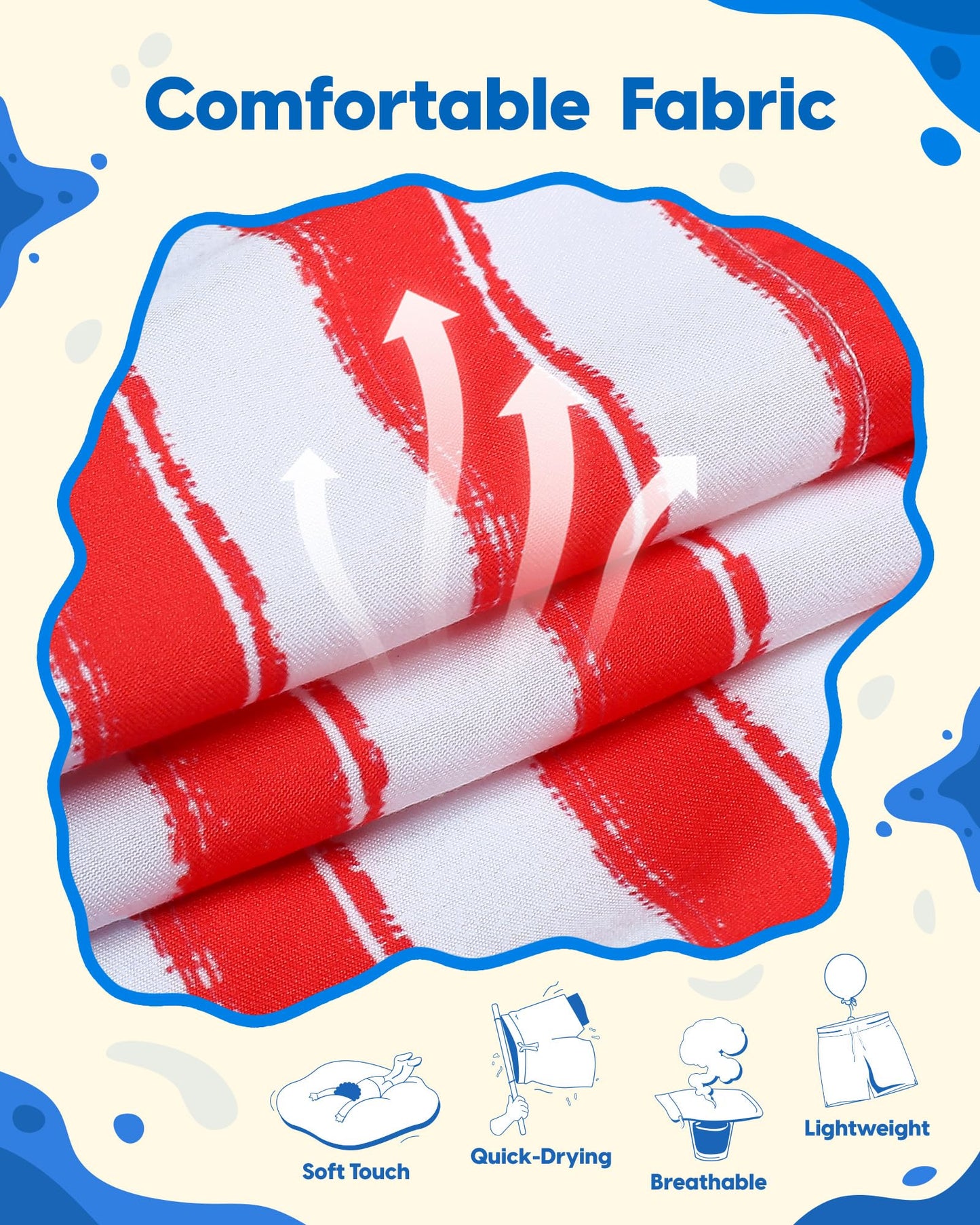 maamgic Boys Swim Trunks Toddler Swim Shorts Little Boys Bathing Suit Swimsuit Toddler Boy Swimwear Flag Blue 5-6 Years