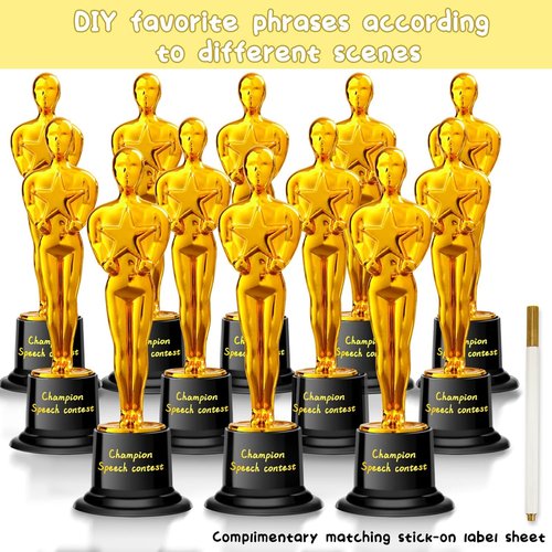 Hollywood Mini Plastic Trophy Award - Perfect for Parties, Contests & Employee Appreciation | Small Size