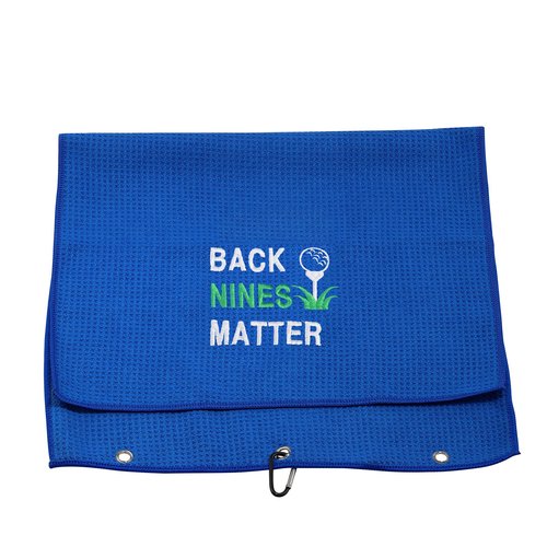 JXGZSO Golf Lover Gift Embroidered Golf Towel Gift Back Nines Matter Golf Towel with Clip (Back Nines Matter T)