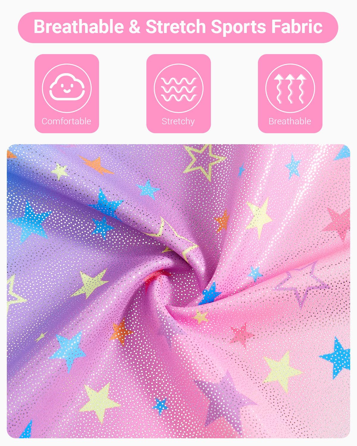 JiAmy Gymnastics Leotards for Girls, 6-7 Years Old Sparkly Sleeveless Biketards Unitards with Shorts Dance Ballet Tumbling Outfits Purple Leopard Gymnastics Gifts