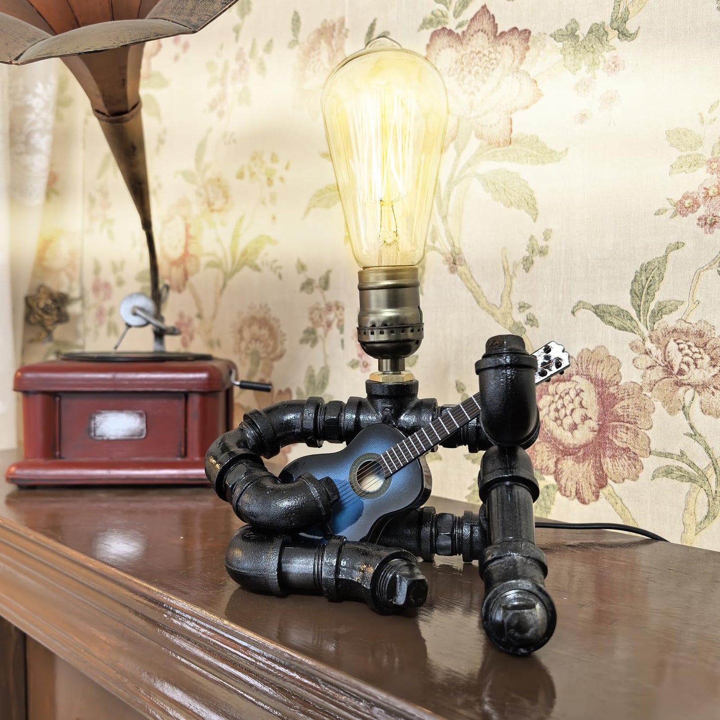 Friceoinw Music Guitar Table Lamp Cool Gifts for Music Lovers Guitar Gifts for Men Unique