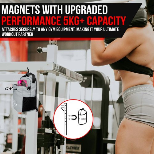 MAGSPORT Magnetic Gym Bag, Magnetic Water Bottle Holder, Water Botlle Crossbody Bag, Gym Pouch, Portable Fitness Carrier For Men & Women, Travel, Fitness, Work