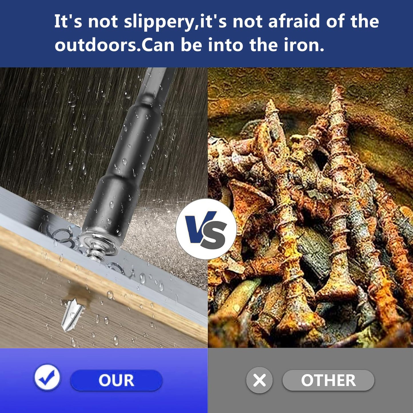 110PCS #8 Sheet Metal Screws 410 Stainless Steel Hex Washer Head Fast Self Tapping Drilling Screws with Screwdriver Bit Silver