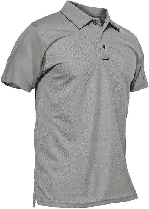 MAGCOMSEN Men's Polo Shirt - Quick Dry Tactical Performance Tee | Short Sleeve Pique Jersey Golf Shirt