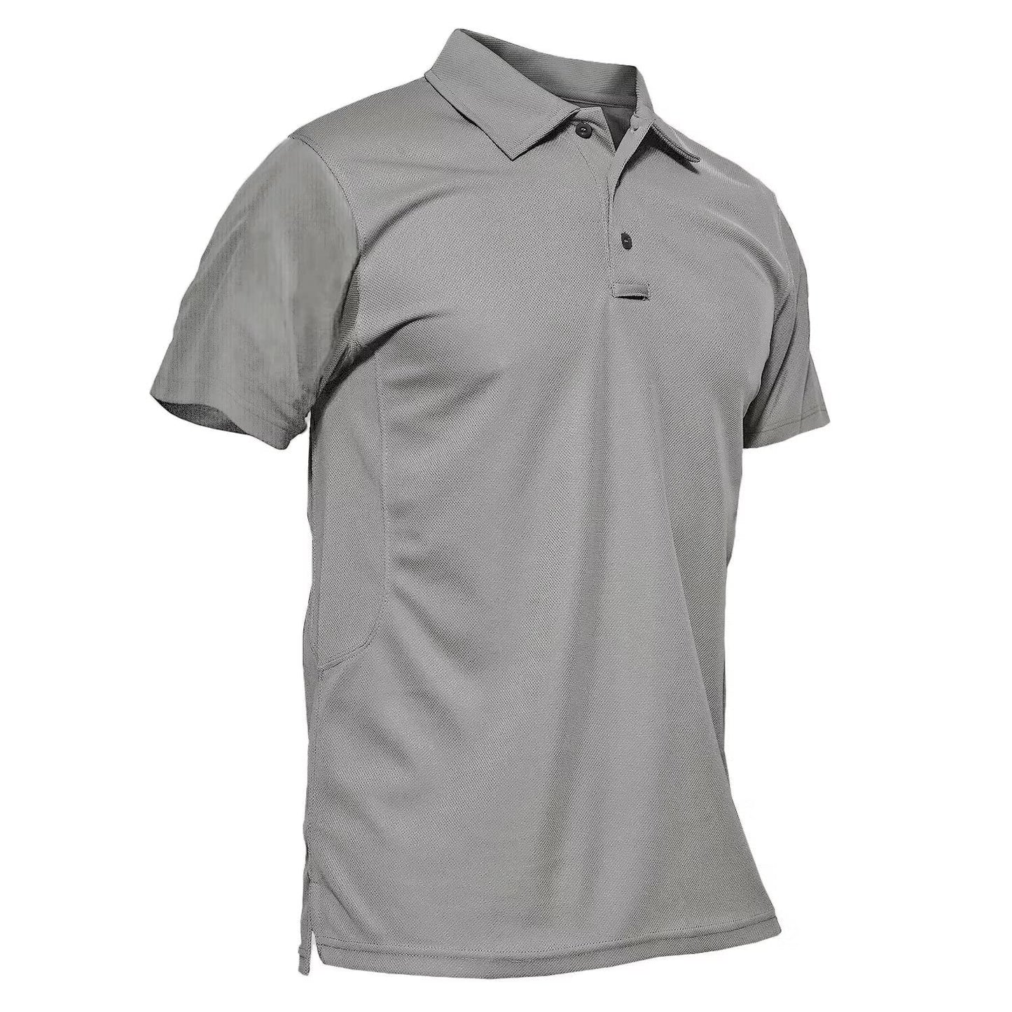 MAGCOMSEN Work Shirts for Men Golf Shirts Fishing Shirts Casual Shirts Quick Dry Shirts Golf Polo Shirts Light Grey XXL