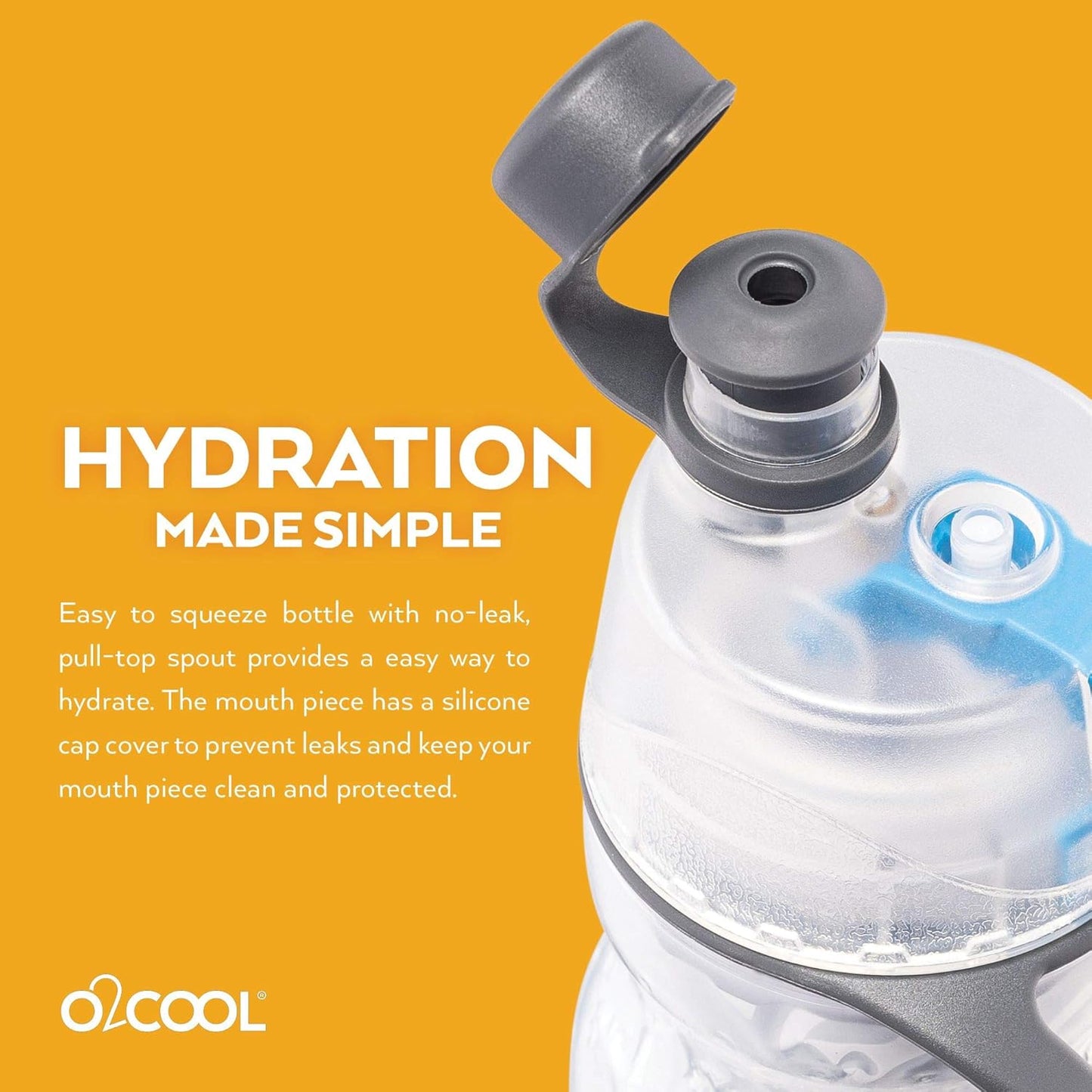 O2COOL 20 oz Mist 'N Sip Water Bottle - 2-in-1 Misting & Sipping Function, No Leak Spout | Tie Dye/Celestial Purple